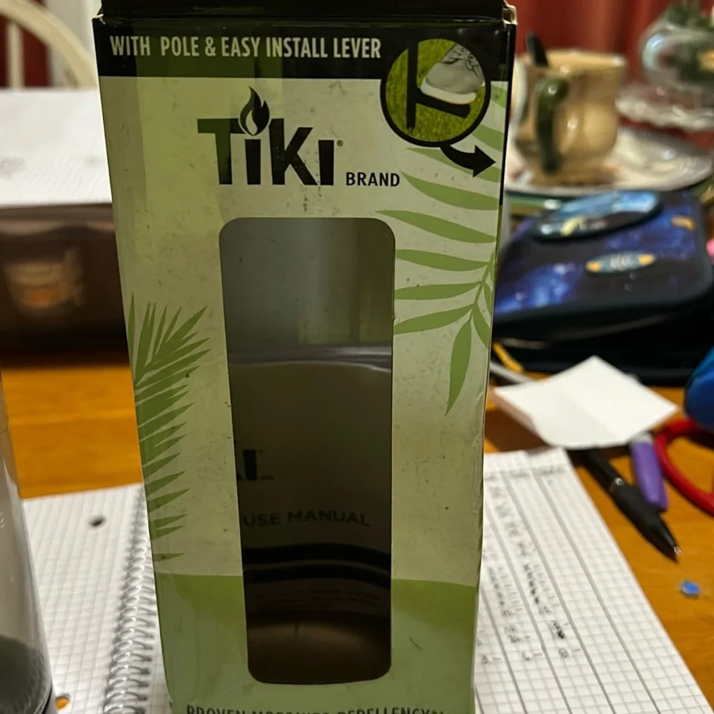 Tiki glass torch